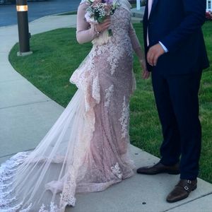 TE..One of the kind dress with tail